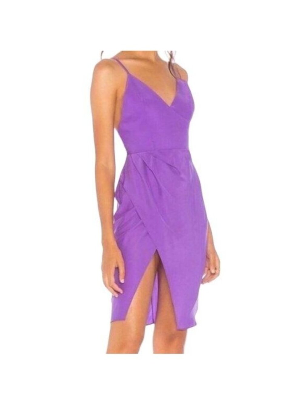 Amanda Uprichard Midtown Silk Dress Purple - Picture 8 of 8